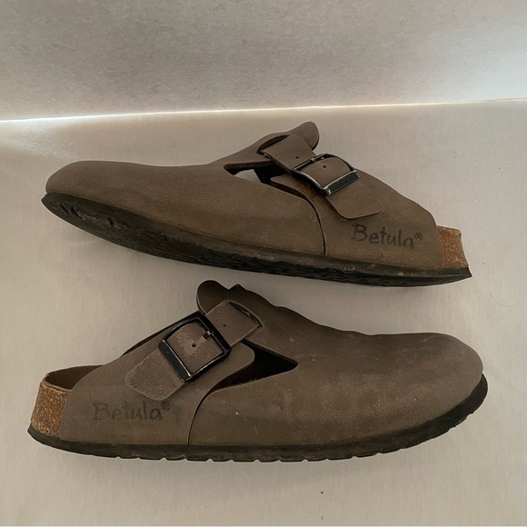 Birkenstock Betula Grey Leather Clog 41 - Picture 3 of 12